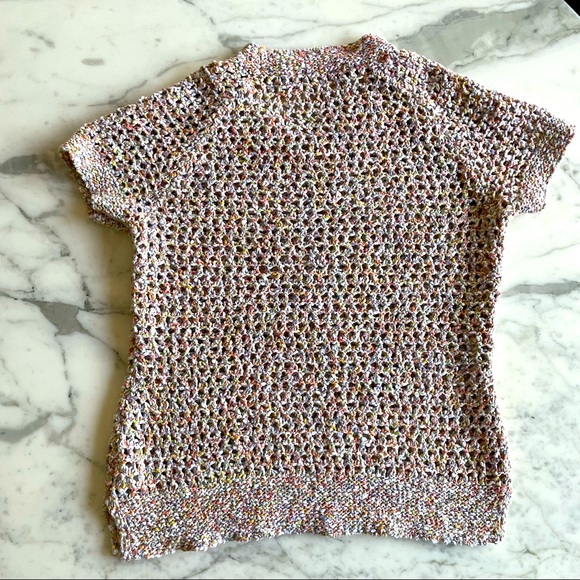 CAbi Multicolored Knit Short Sleeves Top XS - Picture 6 of 6